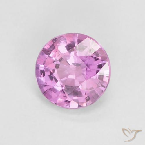 Safira roxo avermelhado Natural 0.54ct, Redondo, VVS-VS