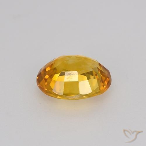 Safira Laranja-dourado médio Natural 0.84ct, oval, VS