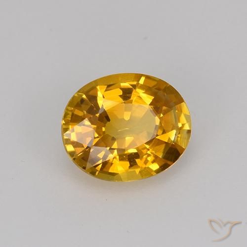 Safira Laranja-Ouro Natural 0.75ct, oval, VVS-VS