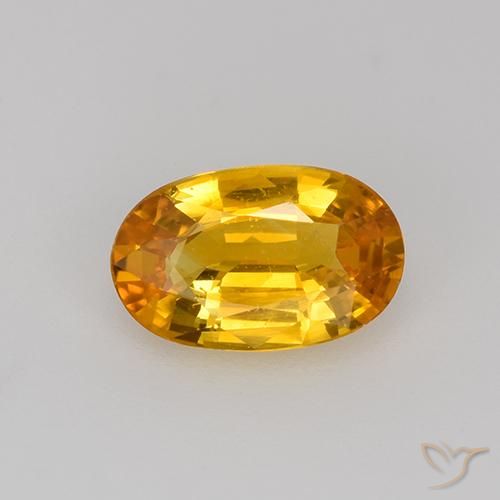 0.83ct Natural Laranja escuro-dourado Safira, oval, VVS
