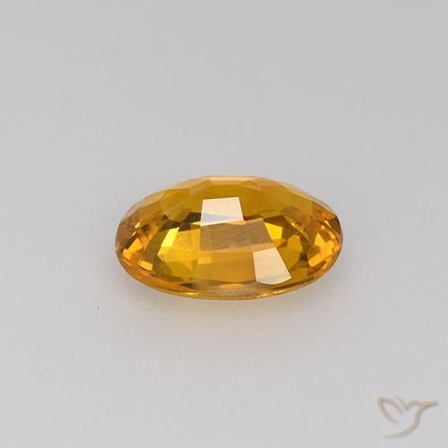 Safira Laranja Profundo-Ouro Natural 0.71ct, oval, VVS