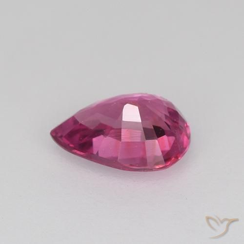 Safira roxo médio Natural 0.58ct, Formato de pêra, VVS-VS