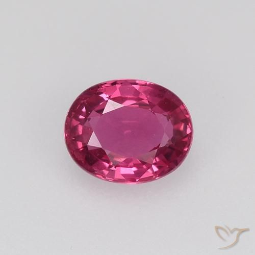 0.45ct Natural Luz vermelha Safira, oval, VVS-VS