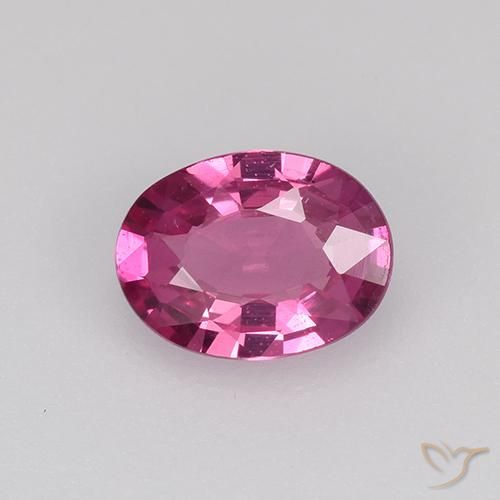 0.60ct Natural roxo médio Safira, oval, VVS-VS