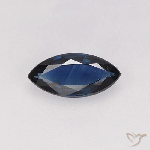 0.57ct Natural Azul-marinho Safira, Marquesa, VVS