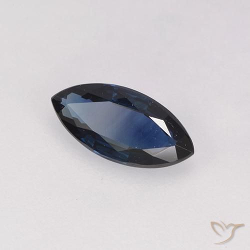 Safira Azul-marinho Natural 0.57ct, Marquesa, VVS
