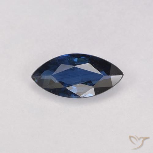 0.55ct Natural Azul-marinho Safira, Marquesa, VS