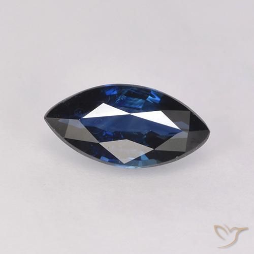 0.76ct Natural Azul da meia noite Safira, Marquesa, VVS-VS