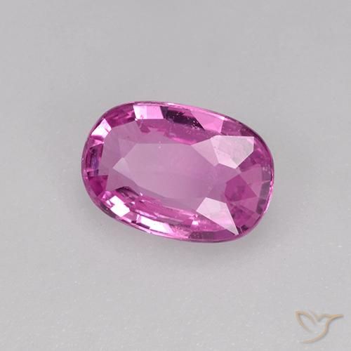Safira rosa médio Natural 0.71ct, oval, VVS-VS