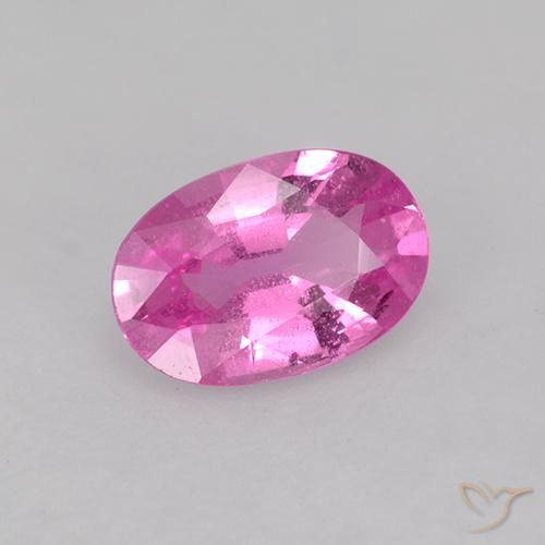 Safira Rosa escuro Natural 0.66ct, oval, VS