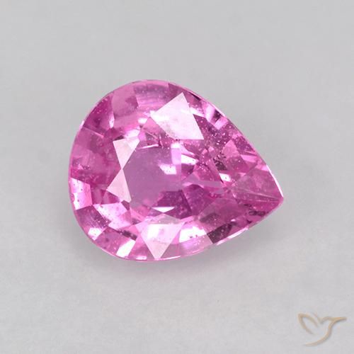 0.62ct Natural Rosa Intenso Safira, Formato de pêra, VS