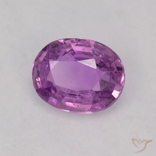 Safira roxo elétrico Natural 0.83ct, oval, VS