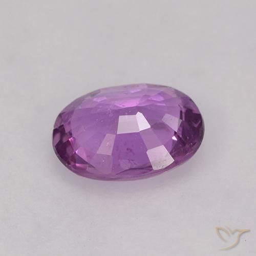 Safira roxo elétrico Natural 0.83ct, oval, VS