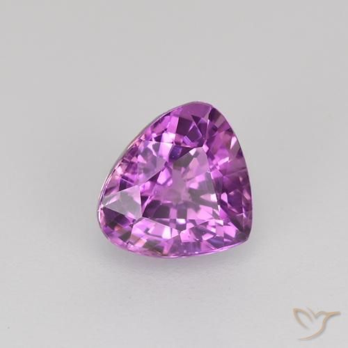 Safira Violeta Roxo Natural 0.89ct, Formato de pêra, VVS-VS