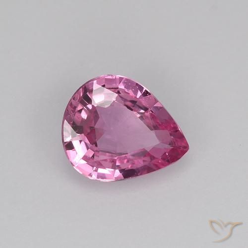 Safira Rosa escuro Natural 0.63ct, Formato de pêra, VS
