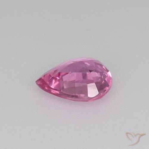 Safira Rosa escuro Natural 0.63ct, Formato de pêra, VS
