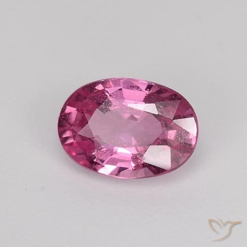 Safira rosa médio Natural 0.77ct, oval, VS