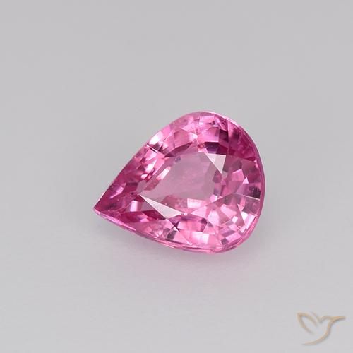 0.71ct Natural Rosa escuro Safira, Formato de pêra, VS