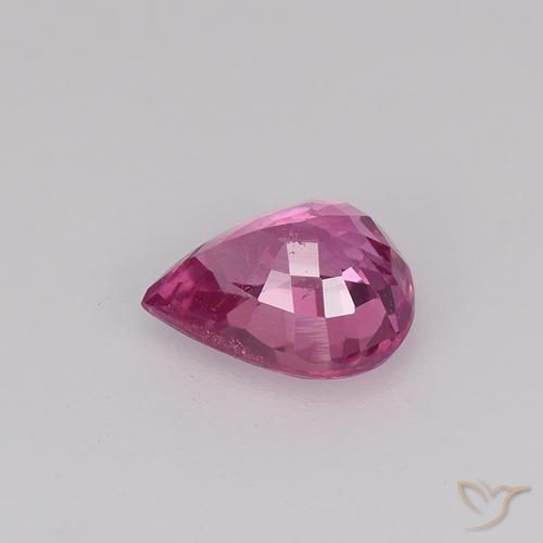Safira Rosa escuro Natural 0.71ct, Formato de pêra, VS