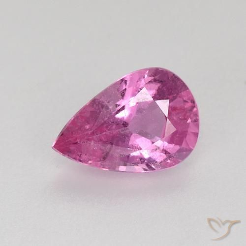 0.57ct Natural rosa médio Safira, Formato de pêra, VS