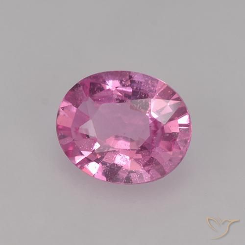 Safira rosa médio Natural 0.66ct, oval, VVS-VS