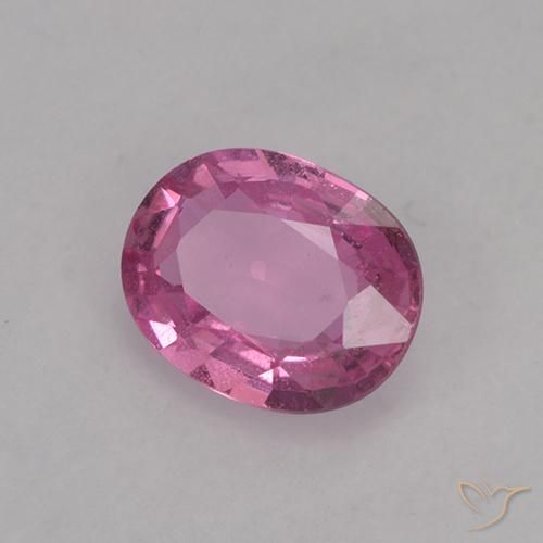 Safira rosa médio Natural 0.73ct, oval, VVS-VS