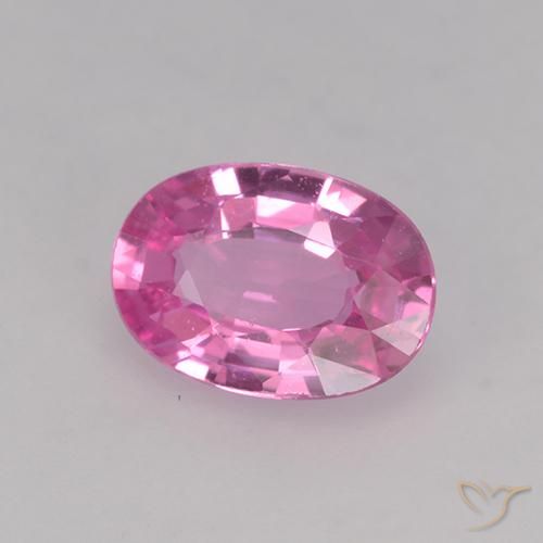 Safira Rosa escuro Natural 0.68ct, oval, VVS-VS