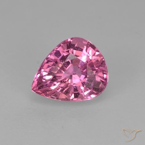 0.70ct Natural rosa médio Safira, Formato de pêra, VVS-VS, Photo A