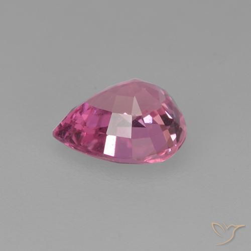 Safira rosa médio Natural 0.70ct, Formato de pêra, VVS-VS