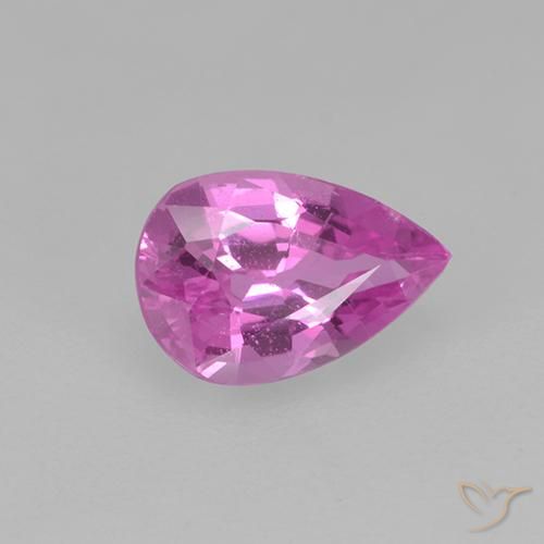 Safira roxo médio Natural 0.65ct, Formato de pêra, VVS-VS
