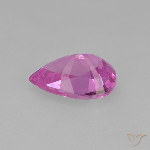 Safira roxo médio Natural 0.65ct, Formato de pêra, VVS-VS