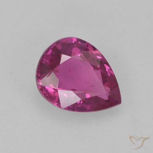 0.66ct Natural Magenta Safira, Formato de pêra, VS