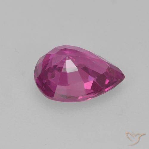 Safira Magenta Natural 0.66ct, Formato de pêra, VS