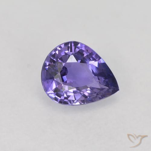 0.52ct Natural Violeta médio Safira, Formato de pêra, VS-SI