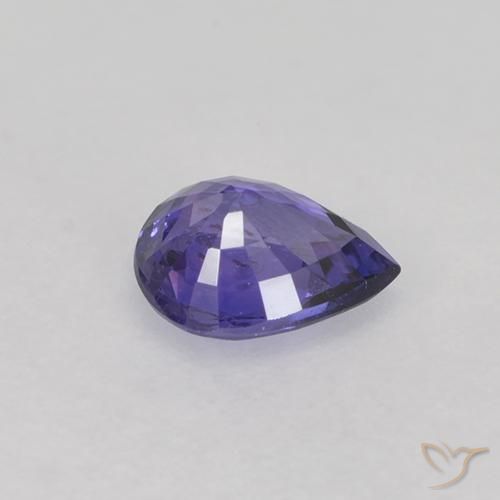 Safira Violeta médio Natural 0.52ct, Formato de pêra, VS-SI