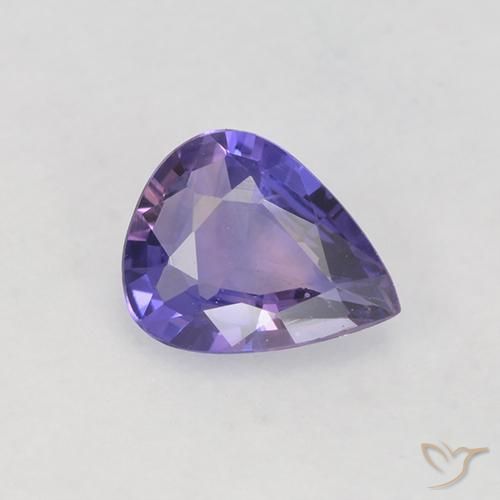 0.50ct Natural Violeta médio Safira, Formato de pêra, VS