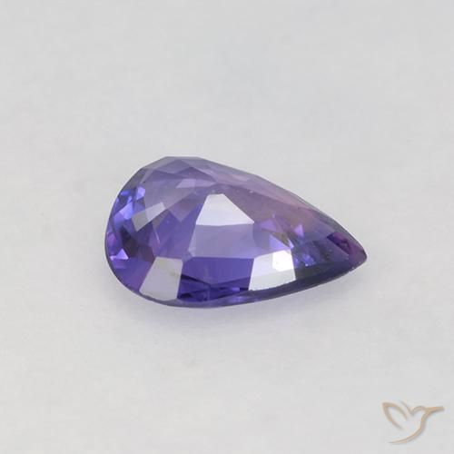 Safira Violeta médio Natural 0.50ct, Formato de pêra, VS