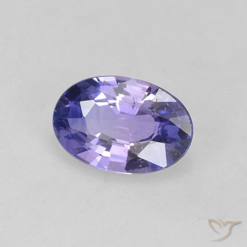 Safira Violeta claro médio Natural 0.62ct, oval, VS