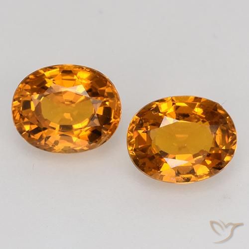 1.41ctw Natural Laranja Profundo Safira, oval, VVS-VS