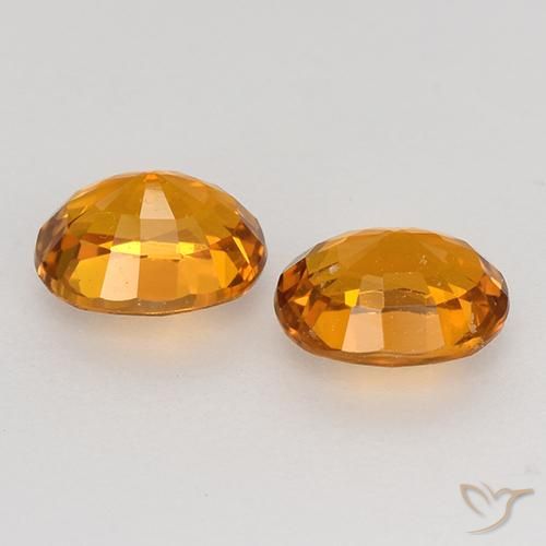 Pedras preciosas de Safira Laranja Profundo natural de 1.41 ct, oval, VVS-VS