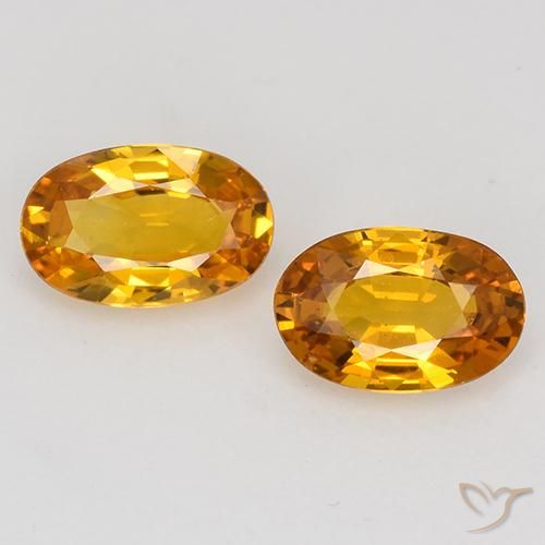 1.21ctw Natural Laranja Dourada Safira, oval, VVS-VS