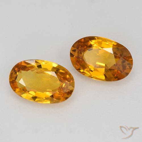 Pedras preciosas de Safira Laranja Dourada natural de 1.21 ct, oval, VVS-VS
