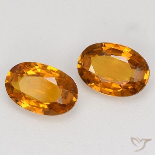 Pedras preciosas de Safira Laranja Médio natural de 1.15 ct, oval, VVS-VS