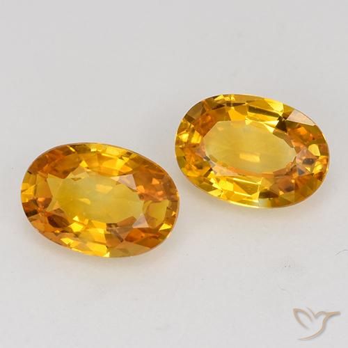 Pedras preciosas de Safira Laranja Médio natural de 1.40 ct, oval, VS