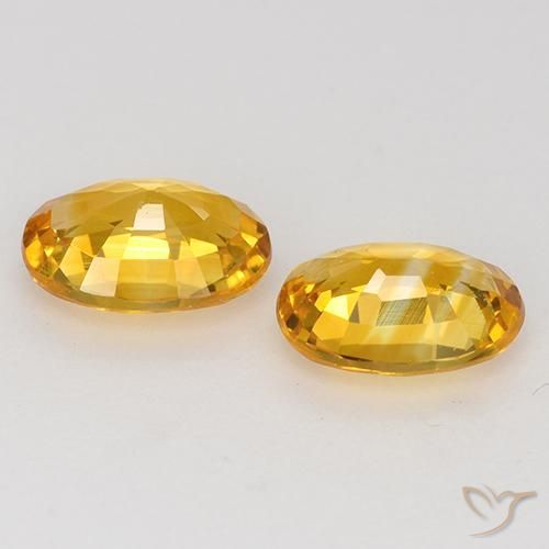 Pedras preciosas de Safira Laranja Médio natural de 1.40 ct, oval, VS
