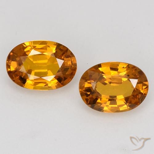 1.11ctw Natural Laranja Profundo Safira, oval, VS