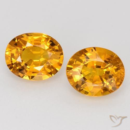 1.03ctw Natural Laranja Dourada Safira, oval, VS
