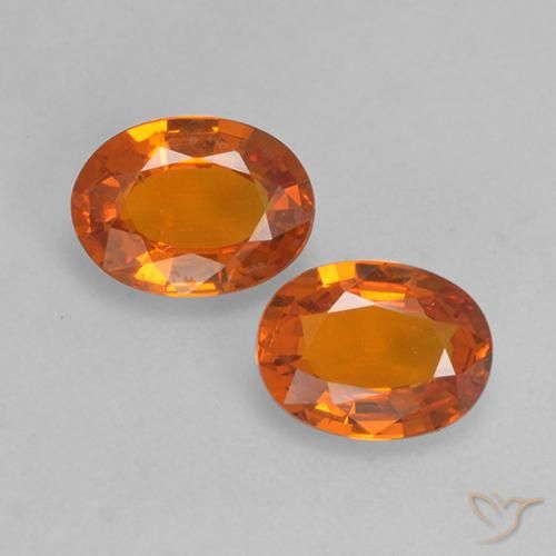 1.31ctw Natural Laranja Médio Safira, oval, VVS-VS