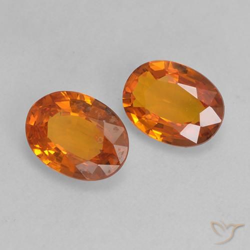 Pedras preciosas de Safira Laranja Médio natural de 1.31 ct, oval, VVS-VS