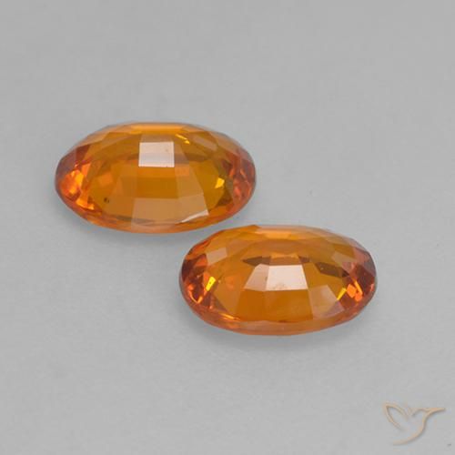 Pedras preciosas de Safira Laranja Médio natural de 1.31 ct, oval, VVS-VS